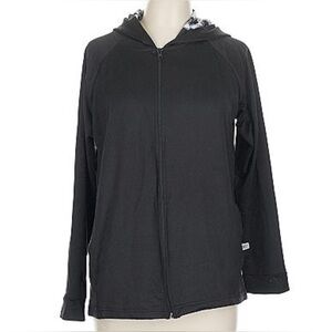 Kay Unger Black Zip-Up Hoodie. NWT